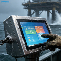 Ordinateur industriel résistant à la corrosion, entièrement étanche IP66, 15/17/19 pouces, en acier inoxydable, robuste, pour plateforme offshore