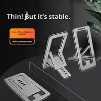 Support de téléphone portable pliable en alliage d'aluminium léger ultra fin multi-vitesses réglable pour tablettes diffusion en direct