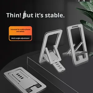 Support de téléphone portable pliable en alliage d'aluminium léger ultra fin multi-vitesses réglable pour tablettes diffusion en direct - Product Image 5