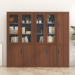 Yangpinhui <b>Wood</b> Grain <b>Filing</b> <b>Cabinet</b> 2 Tier With Lock Office Storage Bookcase - Product Image 1