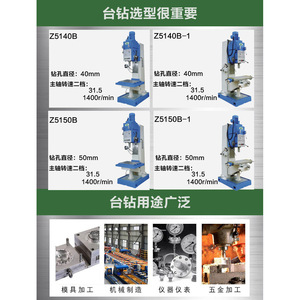 Máquina de Perforación Vertical Huangshan Z5140B Z5150B 380V de Alta Rigidez para Trabajo en Metal - Product Image 3