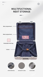 New Fashion Customized Business <strong>Travel</strong> <strong>Bags</strong> Abs Pc 18" Aluminum Frame <strong>Cabin</strong> Luggage Trolley case Suitcase on Wheels - Product Image 6