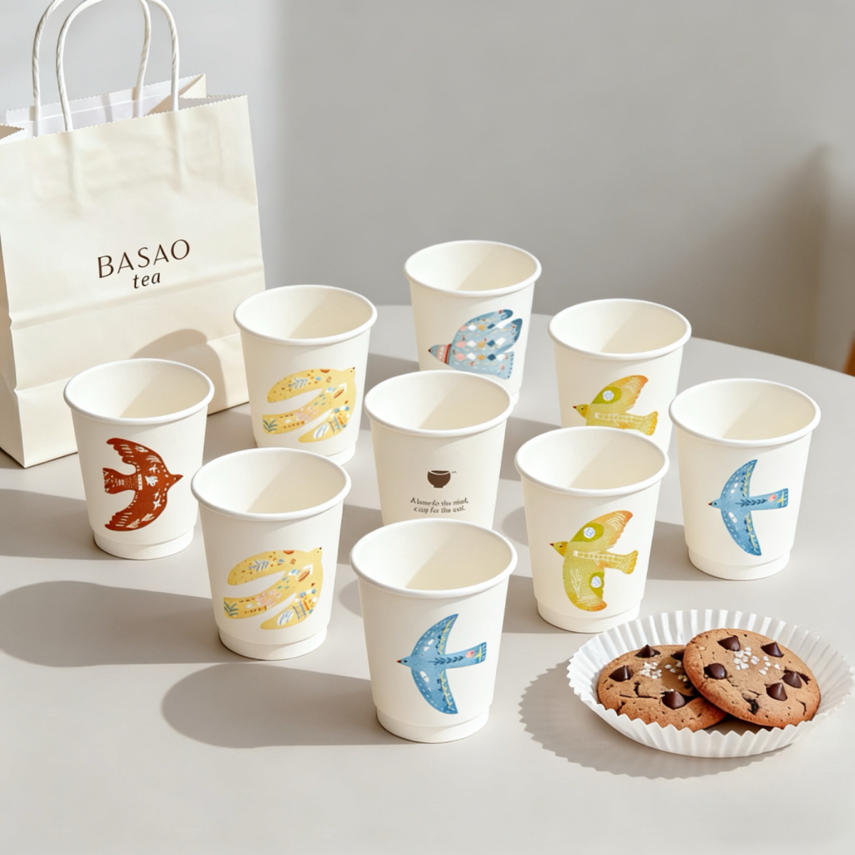 Paper Cup Manufacture Price Custom Printed Disposable Coffee Cup for Hot Tea Eco Friendly Takeaway Cup Packaging Wholesale