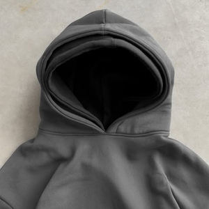 Sweat à capuche oversize épais et lourd en polaire, coupe ample, personnalisable avec logo, double capuche, style baggy - Product Image 2