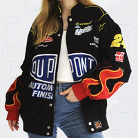 Veste bomber unisexe pour femme, style sport vintage, manches longues, veste de course, logo sublimé, fermeture éclair, respirante, polaire en polyester