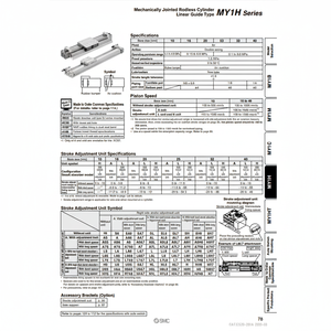 Piezas neumáticas articuladas mecánicamente de cilindro sin vástago de SMC Pneumatics - Product Image 1