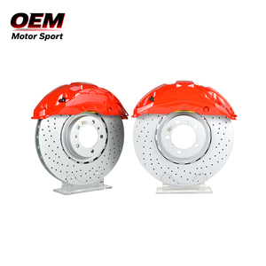 New OEM MOTOR SPORT Front 10/Rear 4 Piston Big Brake Kit Red High quality Monoblock Cast Iron Caliper Set for Brake - Product Image 2