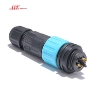 Connecteur d'alimentation étanche M16 à verrouillage automatique pour panneau électrique extérieur, 2, 3, 4, 5, 8, 9, 12 broches, pour panneau LED