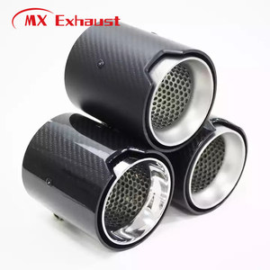Embouts d'échappement MX à sortie unique 93 mm en fibre de carbone + acier inoxydable pour BM*W M1 M2 M3 F82 G80 - Product Image 5