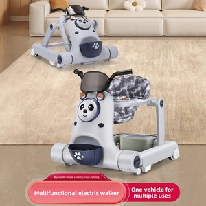 Marche-bébé multifonctionnel 4-en-1 anti-renversement avec musique, siège pliable et hauteur réglable pour les tout-petits de 0 à 3 ans (charge de 10 kg) - Product Image 2