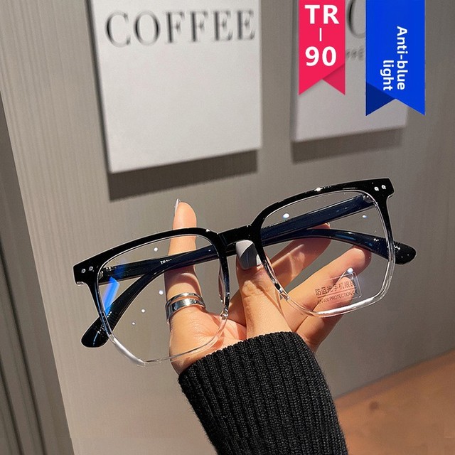 Fashion Square Frame Blue Light Blocking Glasses Versatile Personality Glasses Frame for Women