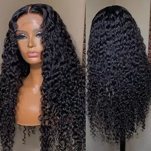 Peruca frontal brasileira HD para mulheres, peruca completa de cabelo humano virgem 360 de renda natural, fecho frontal para mulheres negras