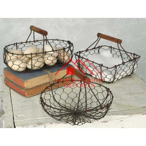 <b>Mesh</b> Iron <b>Basket</b> for Home Hotels & Restaurants Best Selling Home Decor Kitchen Vegetable and Fruits Storage <b>Basket</b> - Product Image 1