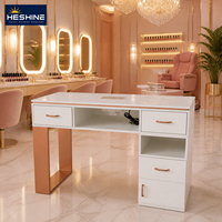 Table de manucure de haute qualité, écologique et durable, pour salon de beauté, avec tiroir de rangement et aspirateur, fabriquée en Europe