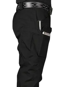 Pantalones tácticos informales para <span class=keywords><strong>hombre</strong></span>, pantalones de chándal multibolsillo de tiro medio para senderismo, escalada, ciclismo, viaje de aventura - Product Image 2