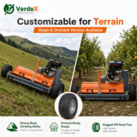 Tondeuse à fléaux 4 temps 420cc homologuée CE, tractable, à essence, 15 CV, pour coupe-herbe, pour bord de route, quad, UTV, jardin