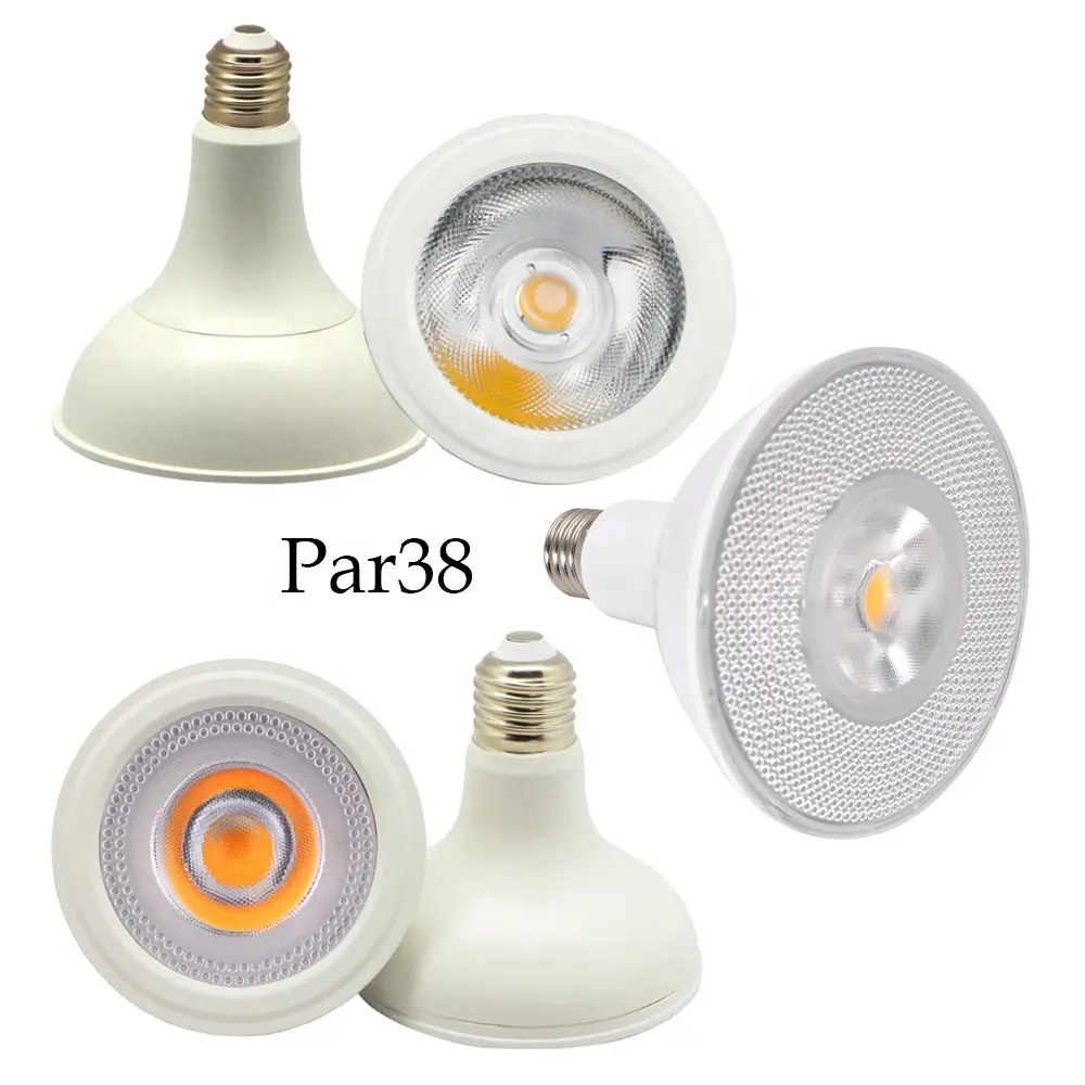 Anti-vertigo COB PAR38 Lampu Sorot LED AC110V 220V Dapat Diredupkan Hangat/Dingin Putih Dalam Ruangan Lampu Sorot Jalur E27 9W 15W 20W LED Par Bulb