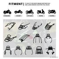 Boîte de rangement universelle pour moto en aluminium 35L/45L/55L/65L, boîte de rangement arrière antivol, étanche, boîte à bagages pour moto