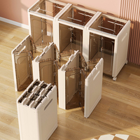 Caja de Almacenamiento para Muñecas WANUO, Caja de Almacenamiento Plegable para el Hogar, Caja de Almacenamiento Multiusos de Plástico con Ruedas para un Movimiento Flexible