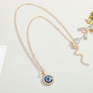 Collier pendentif œil turc bleu populaire en gros avec diamant œil turc tendance pour accessoire de chaîne de pull - Product Image 5