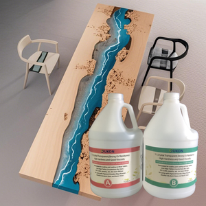 <span class=keywords><strong>UKON</strong></span> Résine Apoxy Epoxy A et B Liquide Transparent AB Colle Adhésif Scellants pour Emballage Artisanat Résine Epoxi et Durcisseur ou Table en Bois - Product Image 1