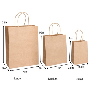 Bolsa de Regalo Ecológica Reciclada Barata, Bolsa de Papel para Joyería con Asa, Impresa Personalizada con su Propio Logotipo, para Envasado de Alimentos para Llevar - Product Image 2