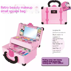 Maleta de Maquillaje Infantil, Cosméticos Reales Lavables, Juego de Maquillaje de Juguete con Esmalte de Uñas y Lápiz Labial para Niñas - Product Image 5