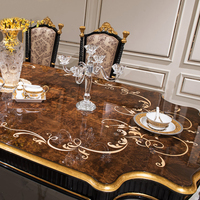 Ensemble de table de salle à manger, meubles de luxe en bois massif