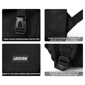 Mochila grande para hombre, color gris sólido, elegante y ligera - Product Image 5