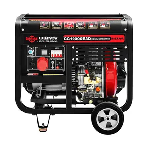 Air cooled portable generator station with changchai engine 220v10kva silent diesel generator for home use