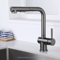 Robinet de cuisine commercial noir avec douchette extractible