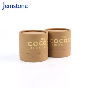 Tube d'emballage en papier kraft avec couvercle avec logo imprimé personnalisé Chine gros - Product Image 1