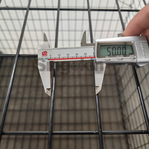 50x50mm 200X50mm Aperture <strong>Black</strong> Powder Coated Welded <strong>Gabion</strong> Box Stone Cage for Retaining Wall - Product Image 6