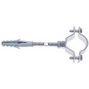 Collier robuste en zinc plaqué avec bouchon et vis, 1 1/4 po, longueur 30 cm, pour supports métalliques - Product Image 1