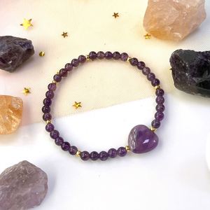 Bracelet en pierre naturelle avec perles de verre colorées, design tendance pour l'amitié, service d'étiquetage SKU - Product Image 4