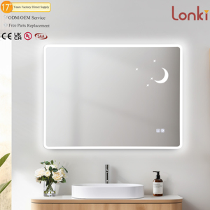Miroir de salle de bain LED en gros avec interrupteur tactile pour salle de bain - Product Image 5