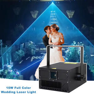 เลเซอร์สีเต็มรูปแบบ 10w พร้อมเครื่องพ่นหิมะ 1500w สำหรับการแสดงเต้นรำ งานแต่งงาน สร้างเอฟเฟกต์แสงเลเซอร์และหิมะสีทอง - Product Image 3