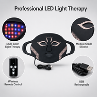 Masque facial LED 7 couleurs pour le soin de la peau, appareil de beauté avec lumière rouge pour une utilisation quotidienne relaxante à domicile