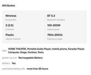 Enceinte active sur chariot GD-1419 haute puissance pour bois, portable, avec lumières DJ pour enceinte - Product Image 6