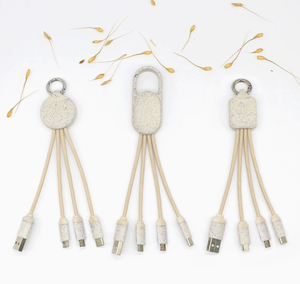 สายชาร์จแบบ3 in 1ทำจากฟางข้าวสาลีย่อยสลายได้สาย USB เป็นมิตรต่อสิ่งแวดล้อมแบบกำหนดเอง - Product Image 3