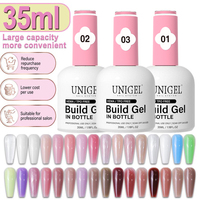 UNIGEL 35ml Gel de Construction Grande Capacité pour Extension d'Ongles UV LED, Usage Professionnel en Salon, Non Toxique, Longue Durée, OEM ODM Vente en Gros