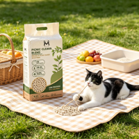 Litière pour chat mélangée 60% Tofu 40% Manioc, agglomération rapide, faible poussière, contrôle des odeurs, à base végétale, biodégradable, vente en gros, OEM, marque privée