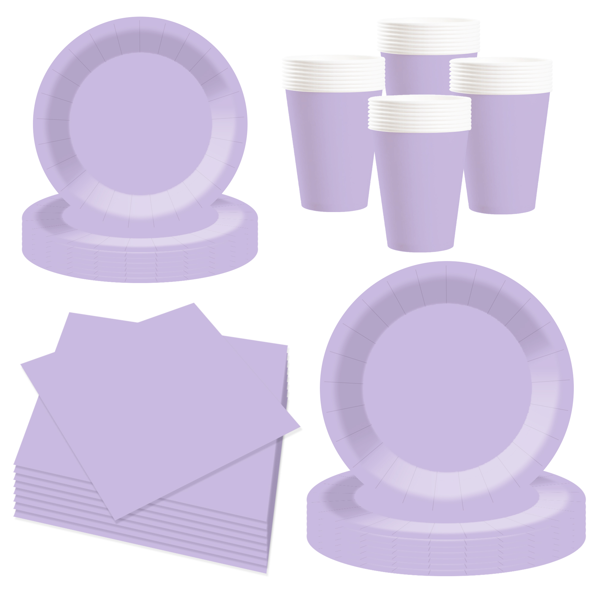 Assiette de 7 pouces-10, assiette de 9 pouces-10, tasse de 9 oz-10, serviette de 33*33 cm-10