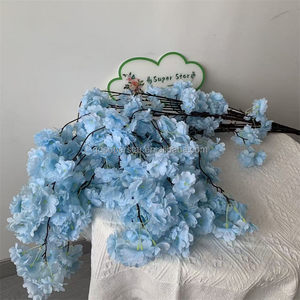 B-155 fiori artificiali di ciliegio fiori alti del ramo blu cielo Sakura fioritura giapponese rami di ciliegio pieno fiore di ciliegio - Product Image 5