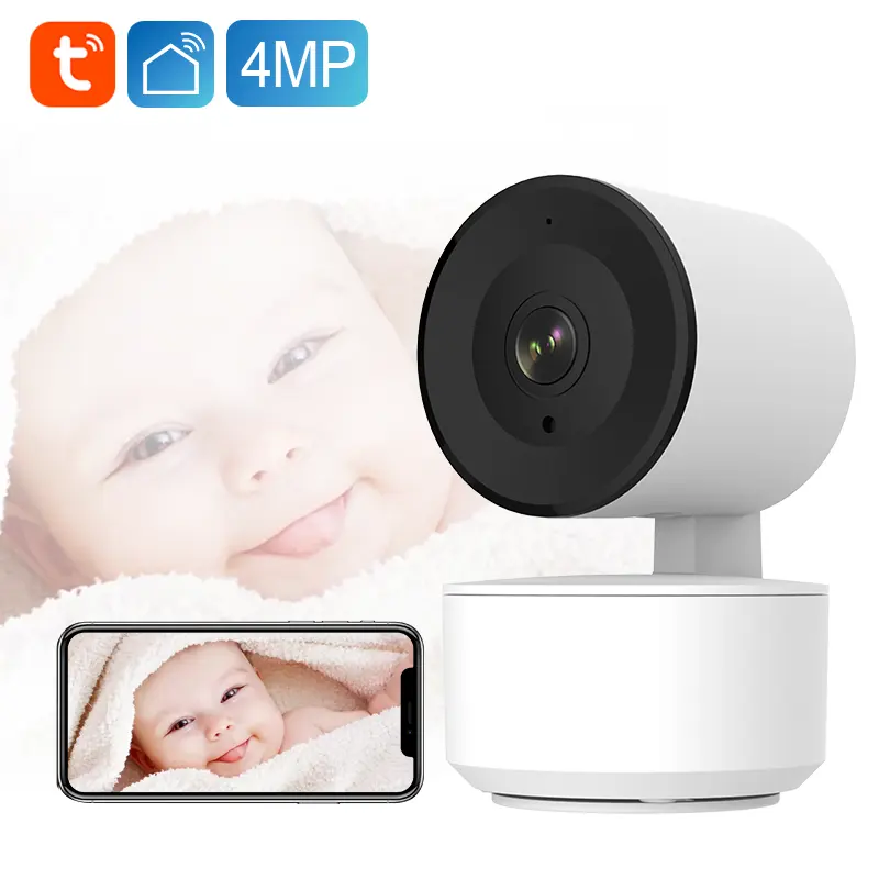 Indoor Home Security Tuya Smart Wifi Pet Baby Camera 128G SD Card Cloud Storage P2p Ip Wireless Baby Monitor Camera