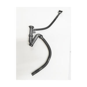 <span class=keywords><strong>Kit</strong></span> de vidange pour évier à double bac et siphon en forme de V pour évier de cuisine double, siphon d'évier - Product Image 2