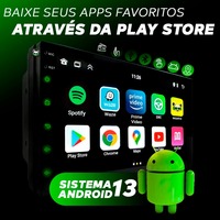Central Multimedia Android 13 2GB Con 32GB 9 Pol 2 Din Espelhamento USB Bluetooth GPS Integrado Carplay Android Auto