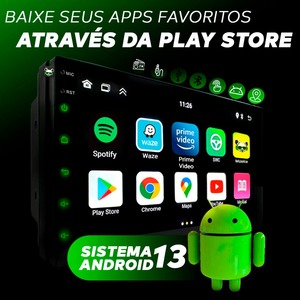 Central Multimedia Android 13 2GB Con 32GB 9 Pol 2 Din Espelhamento <span class=keywords><strong>USB</strong></span> <span class=keywords><strong>Bluetooth</strong></span> GPS Integrado Carplay Android Auto - Product Image 3