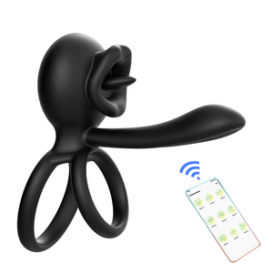 9 Snelheden App Oplaadbare Vibrerende Haan <span class=keywords><strong>Ring</strong></span> <span class=keywords><strong>3</strong></span>-In-1 Dubbele Penis <span class=keywords><strong>Ring</strong></span> Vibrator Voor Anale Stimulatie Volwassen Seksspeeltjes Voor Mannen - Product Image 1