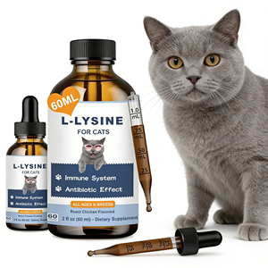 Complément alimentaire <span class=keywords><strong>naturel</strong></span> pour le soutien immunitaire à base de L-Lysine pour les problèmes respiratoires des chats, absorption rapide, gouttes, soins de santé pour animaux de compagnie, OEM/ODM - Product Image 1